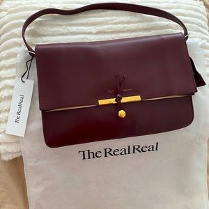 Authentic Celine Medium Shoulder Burgundy Bag
